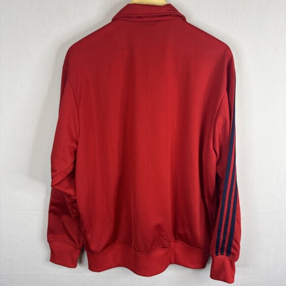Adidas Firebird Red Blue Track Jacket Full Zip 3-Stripe Retro Mens Large - Picture 5 of 9